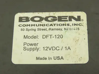 Bogen DFT-120 Ethernet Digital I/O Module 12VDC