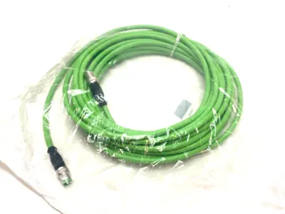 NEW BECKHOFF DOUBLE ENDED ETHERCAT POWER CABLE M12 4-PIN 10M