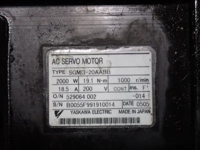 Used 2005 YASKAWA ELECTRIC SGMG20AABB Servo Motors | HGR 24 #730914