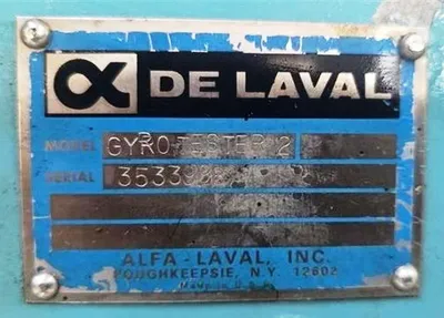 De Laval Gyro Tester 2 centrifuge, 316SS.