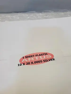 ARTUS PLASTIC SHEET SILVER 10X20X.0005