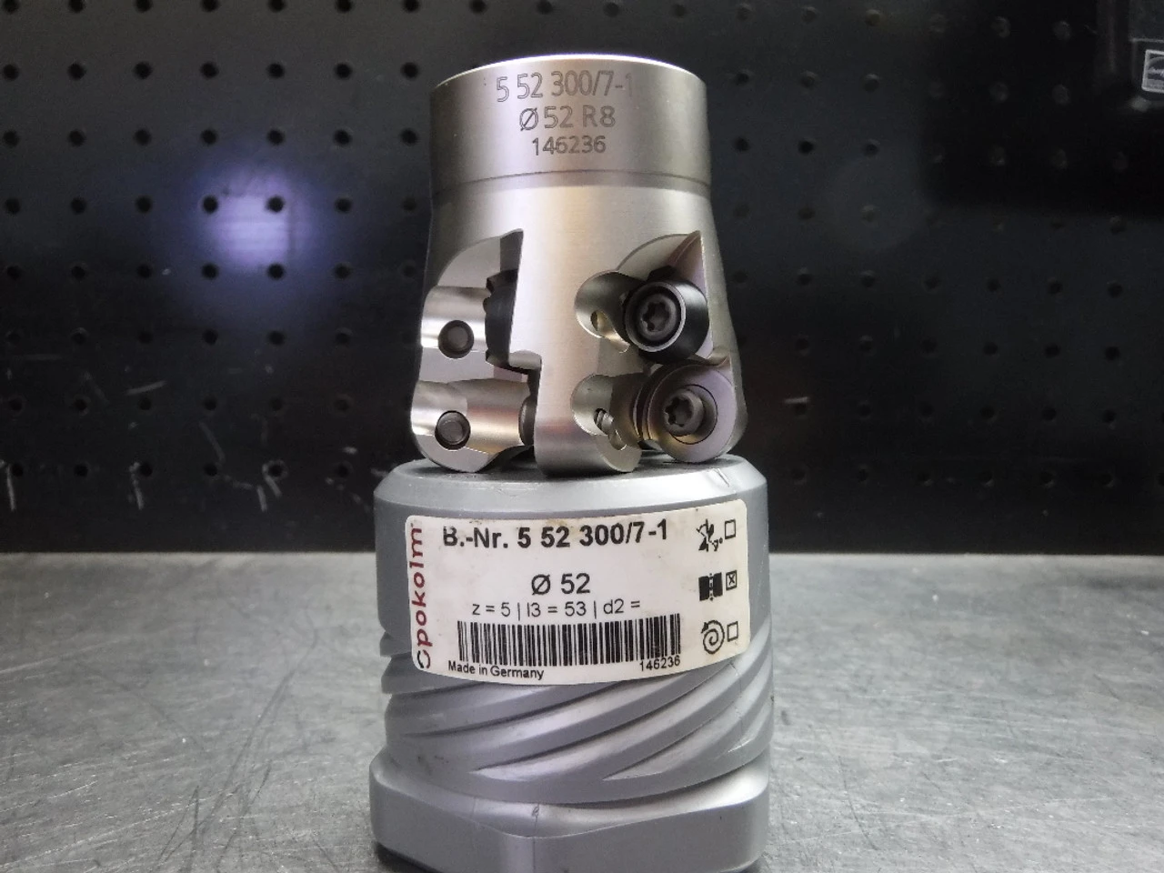 Pokolm 52mm Indexable Facemill 22mm Arbor 5 52 300/7-1 (LOC1189B)