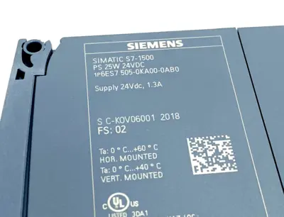 USED SIEMENS SIMATIC S7-1500, 6ES7 505-0KA00-0AB0