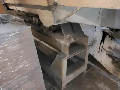 17 CUBIC FT ALMCO MODEL #V-16TF TUB TYPE VIBRATORY FINISHER W/ CONVEYOR LOAD & SHAKER TABLE: YOBRO #25321