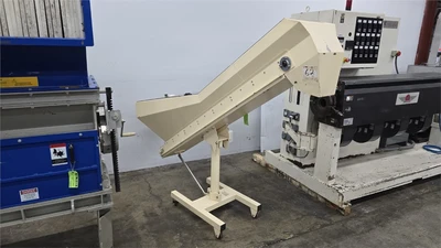 11.5" W x 72" L Valois Portable Elevator Hopper Conveyor