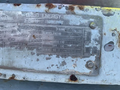 Toshiba 125 hp, 3530 rpm, electric motor