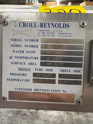 Used CROLL REYNOLDS S16 Heat Exchangers Illinois US | M&M Equipment Corp. #1377290