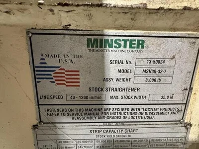 USED 2007 MINSTER MRH20-38S / MSH30-32-7