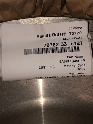 22" Wearplate / Suction SidePlate for Goulds 3175 Pump size 8X10, New Storeroom Spare