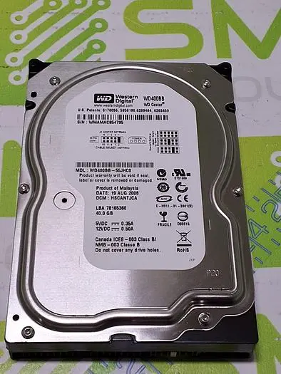WESTERN DIGITAL WD400BB-55JHC0 HARD DRIVE