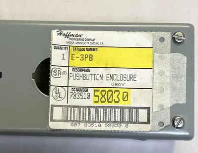 New | in-Stock HOFFMANN E-3PB Miscellaneous Equipment (Electrical & Power) | Surplus Asset Holdings #1195003