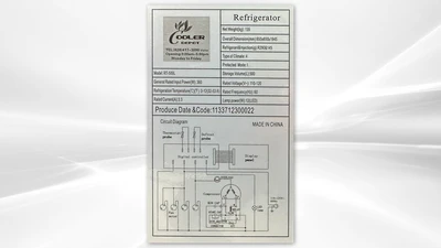 171-0184 4 Glass Sides Self Contained Cooler