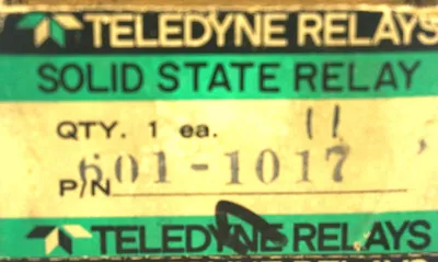 4 NEW TELEDYNE 601-1017 SOLID STATE RELAYS 6011017