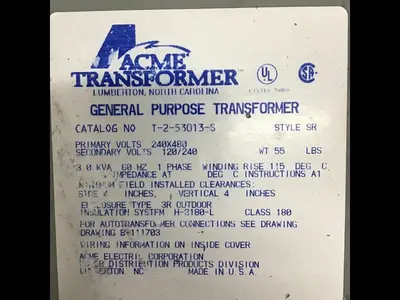 USED ACME T-2-53013-S