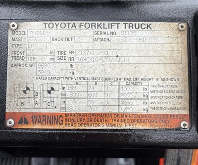 USED 2004 TOYOTA 7FGCU25