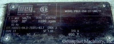 250 HP Weg Motor, Item # 1656