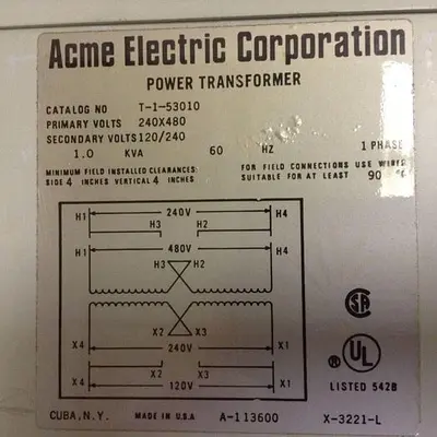 USED ACME ELECTRIC T-1-53010