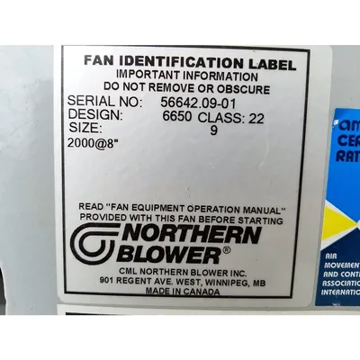 USED NORTHERN BLOWER 6650