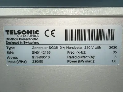 Used TELSONIC SG3510V Ultrasonic Generators Ohio US | HGR 24 #1329058