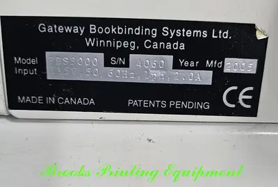 USED 2005 GATEWAY BOOKBINDING SYSTEMS LTD. PBS 3000