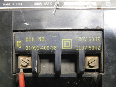 Square D 8536 SF01 Contactor NEMA Size 4 Form S Ser. A 460/575VAC @ 100HP Used