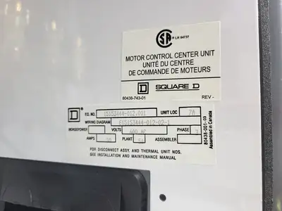 USED SQUARE D MODEL 6