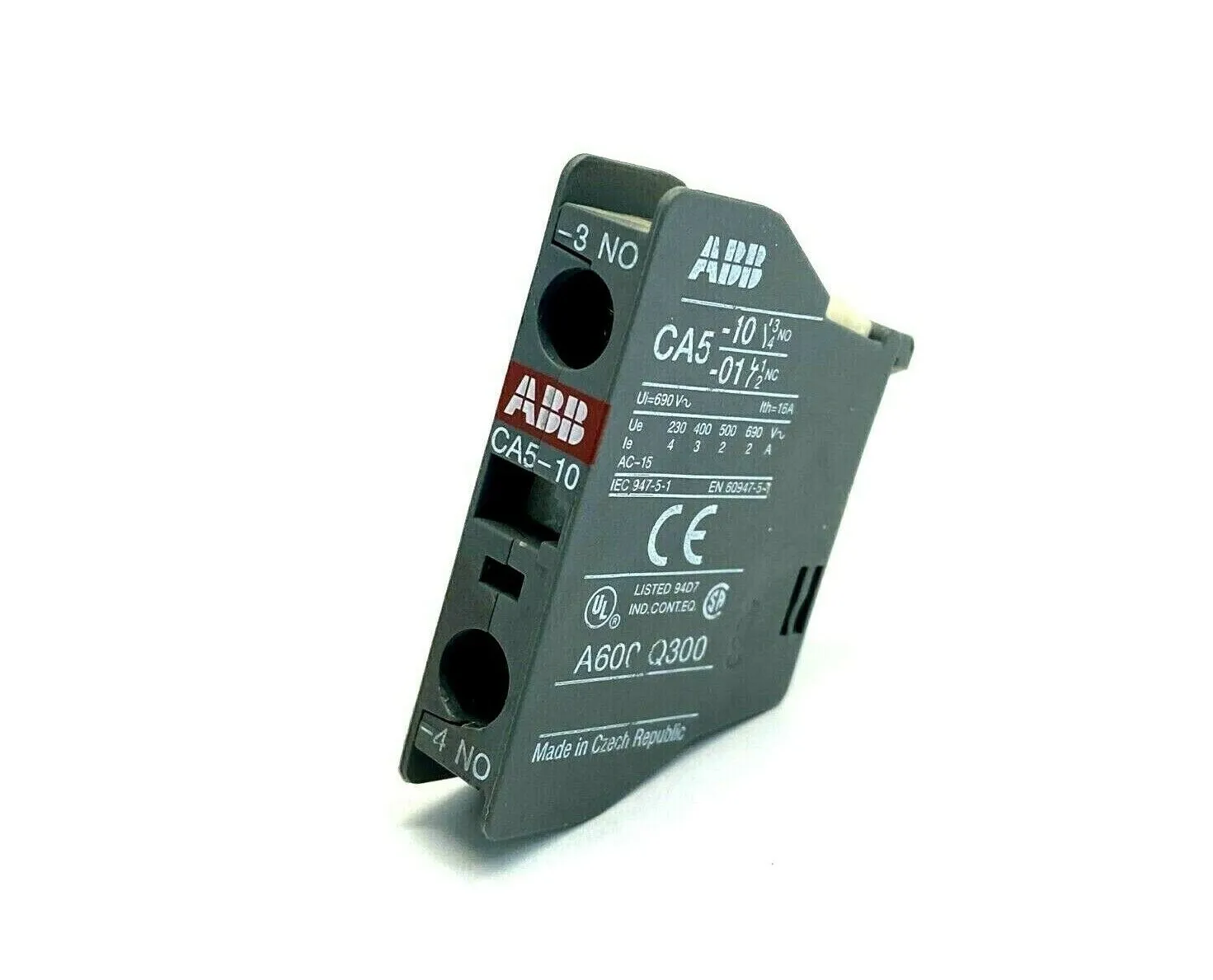 CA5-10 | ABB  Auxiliary Contact Front Mount Block 1 NO - Used
