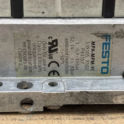 Used Festo MPA-MPM-VI Valves/Fittings Indiana US | J&J Industrial Supply #1539968