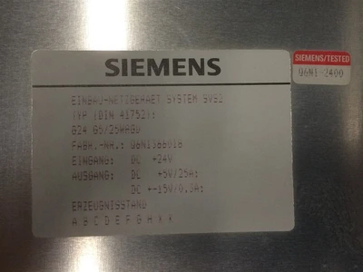 USED SIEMENS 6EV 3054-0GC (1)-POWER SUPPLY SVS2