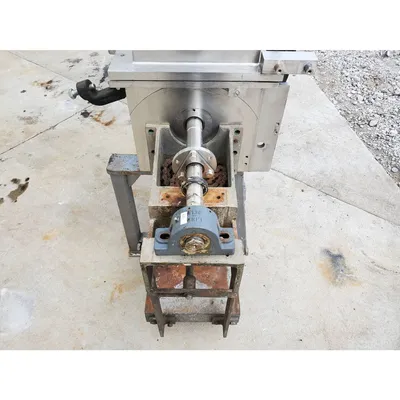 Used 8"dia. Stainless Steel Single Auger Steam Cheese Cooker Conveyor Processor