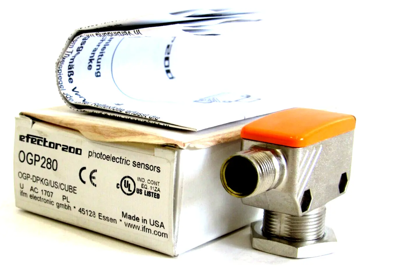 NEW IFM EFECTOR OGP-DPKG/US/CUBE-OGP280 SENSOR OGPDPKGUSCUBEOGP280