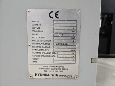Hyundai SKT-400C F21ITB CNC Lathe w/ Tailstock and Indexer, 10 Slot Turret, LNS Conveyor, 3-Jaw