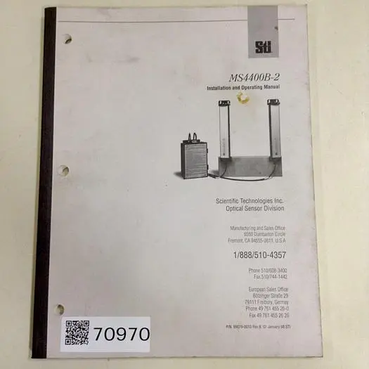 Used STI 99079-0010 Manuals Michigan US | Ideal Machinery #567283