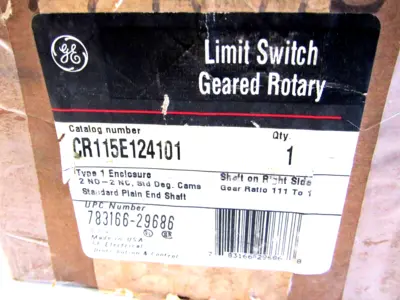 NEW GENERAL ELECTRIC CR115E124101 LIMIT SWITCH GEARED ROTARY