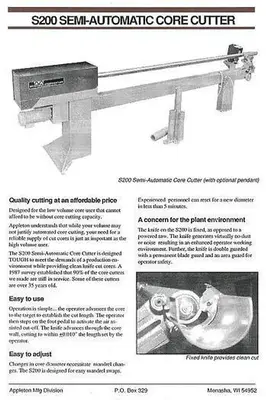 Used APPLETON S200 Paper Cutters Pennsylvania US | Global Equipment International, LLC #443905
