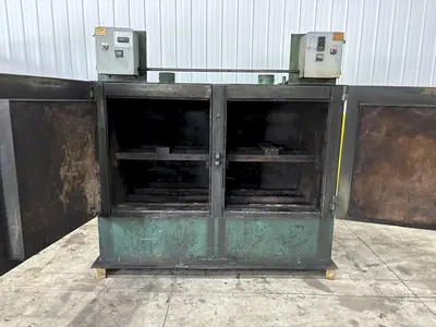1998 DAYTON DUAL ZONE GAS POWERED PRE-HEAT DIE OVEN, WITH DIGITAL TEMP CONTROLLER: STOCK #20823
