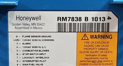 Used Honeywell Honeywell RM7838B1013 REV. 4141 Industrial Controls South Carolina US | Palmetto Automation #1158155