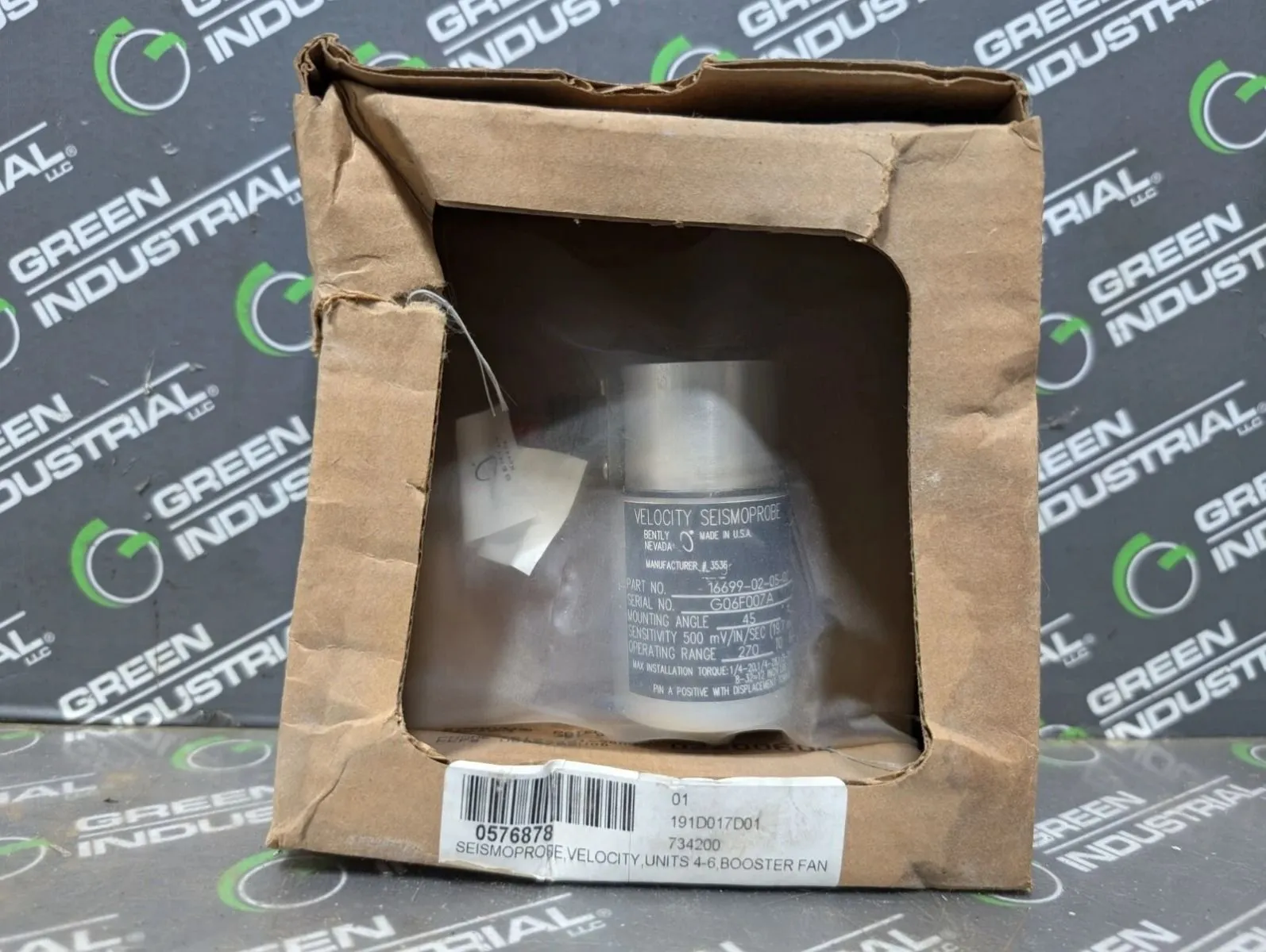 Bently Nevada 16699-02-05-02 Velocity Seismoprobe 270 to 60,000 CPW New NIB