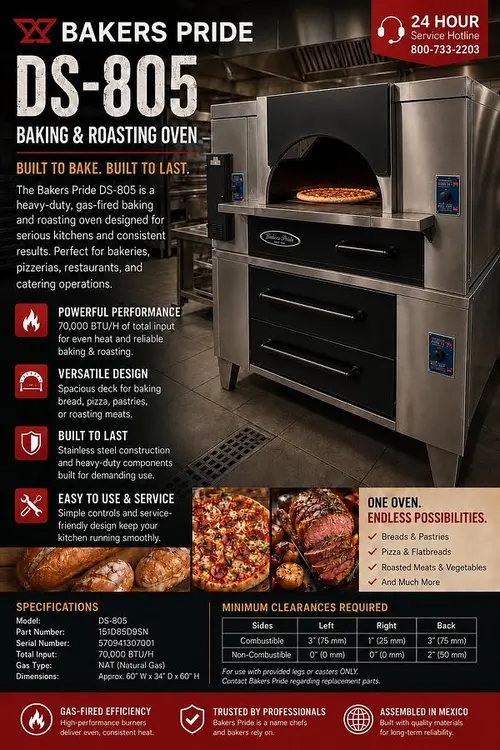 Used BAKER'S PRIDE DS-805 Ovens Florida US | BAM Discount Restaurant Equipment #1280285