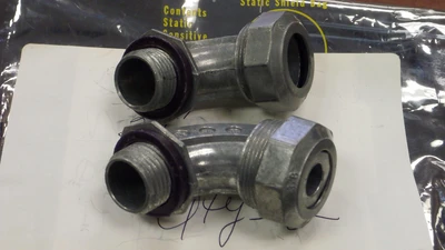 Used 3/4" Liquid Tight 90 Degree Conduit Fittings (QTY 2)