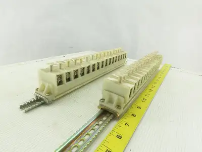 Allen Bradley 1492 CE DIN Rail Fuse Holder With Mixed Fusetron Fuse Lot Of 32