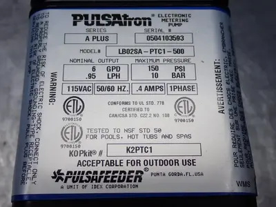 USED PULSATRON LB02SAPTC1500