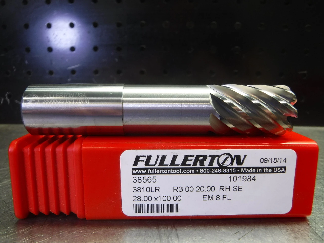 Fullerton Tool 20mm Solid Carbide Endmill 8 Flute 38565 (LOC1063D)