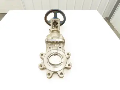 Velan L12-0320B-13BL 4" 316 Stainless Knife Gate Valve Rising Stem Metal Seat