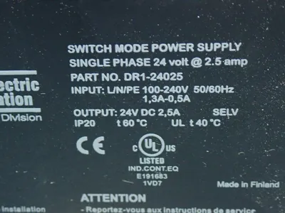 Used ACME ELECTRIC DR124025 DIN Rail Power Supplies Ohio US | HGR 24 #869657