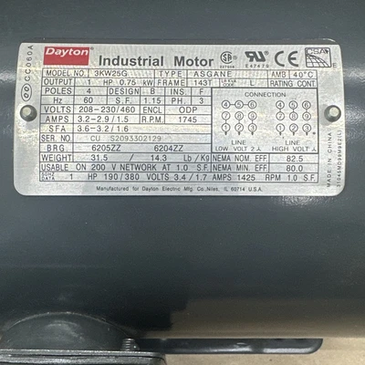 NEW Dayton 3KW25G