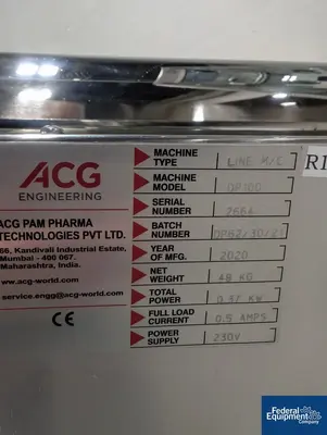 USED ACG ACG Capsule Filler, Model AFT LAB