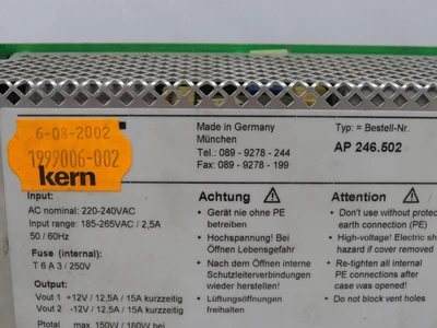 Used KERN _UNKNOWN_ AC/DC Power Supplies | OCO Industrial #1656392