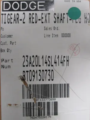NEW DODGE 23A20L14SL414FH GEAR REDUCER 20:1