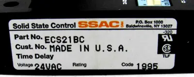 NEW SSAC 6C054 SENSING RELAY ECS21BC